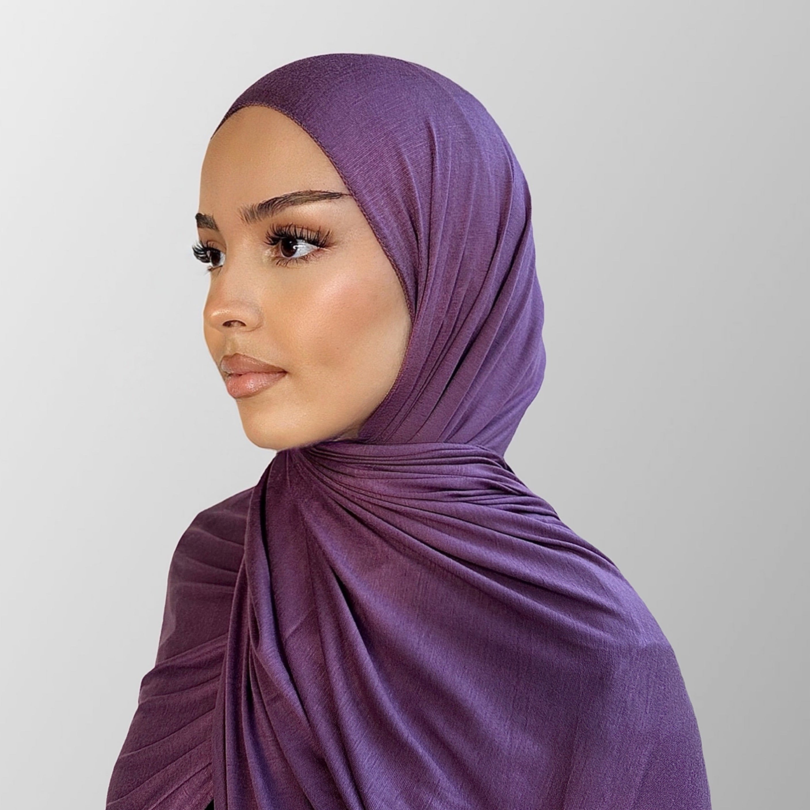 Premium Jersey Hijab Orchid Purple