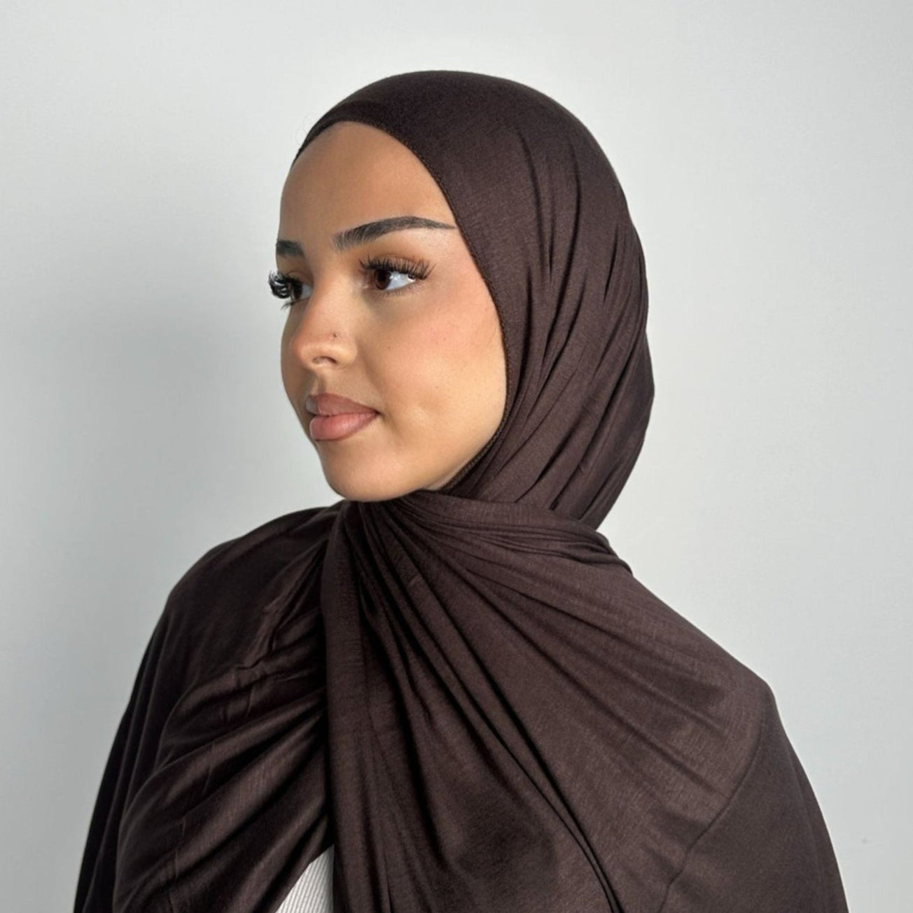 Premium Jersey hijab - Chocolate brown