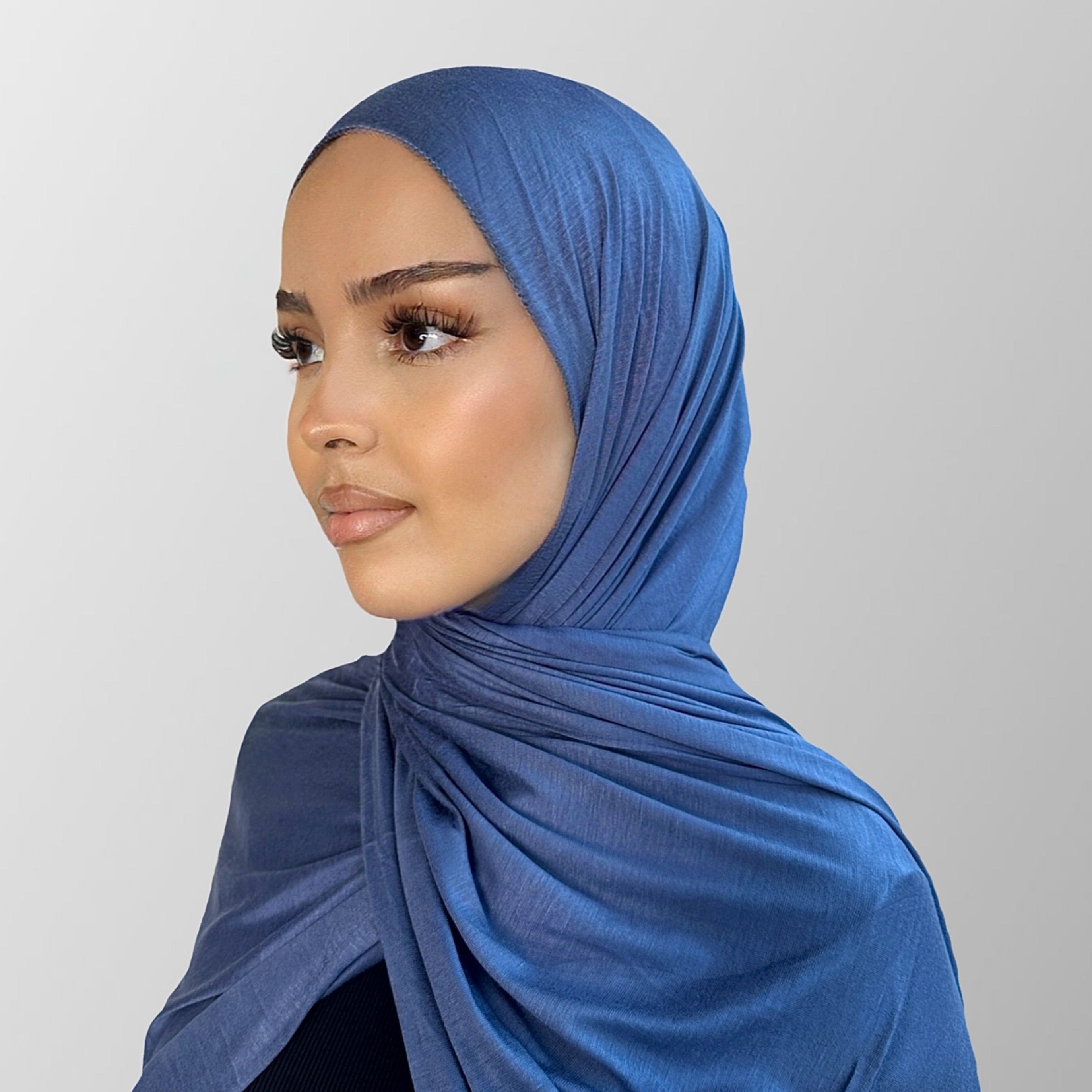 Premium Jersey Hijab Yale blue