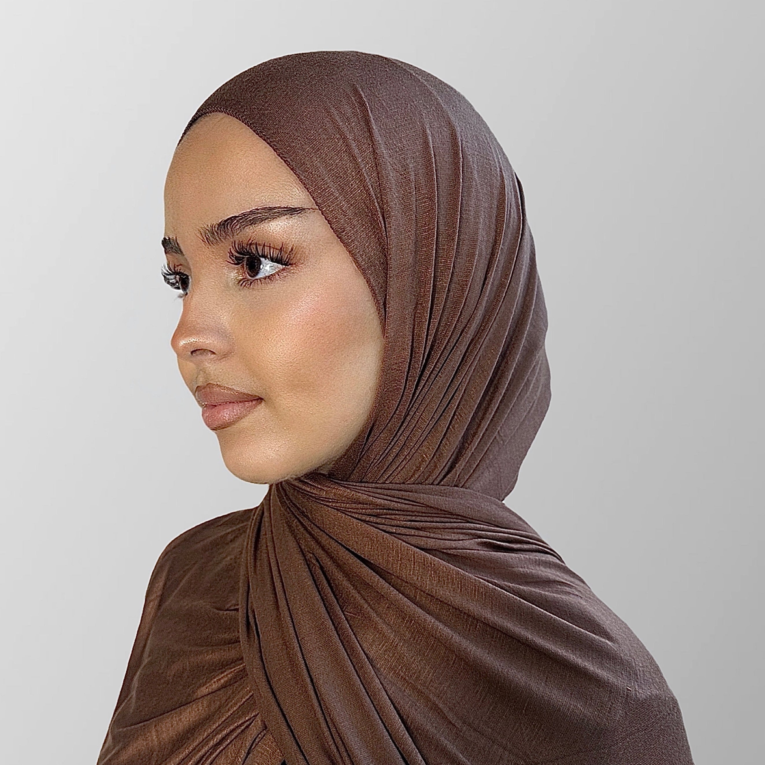 Premium Jersey Hijab Mocha