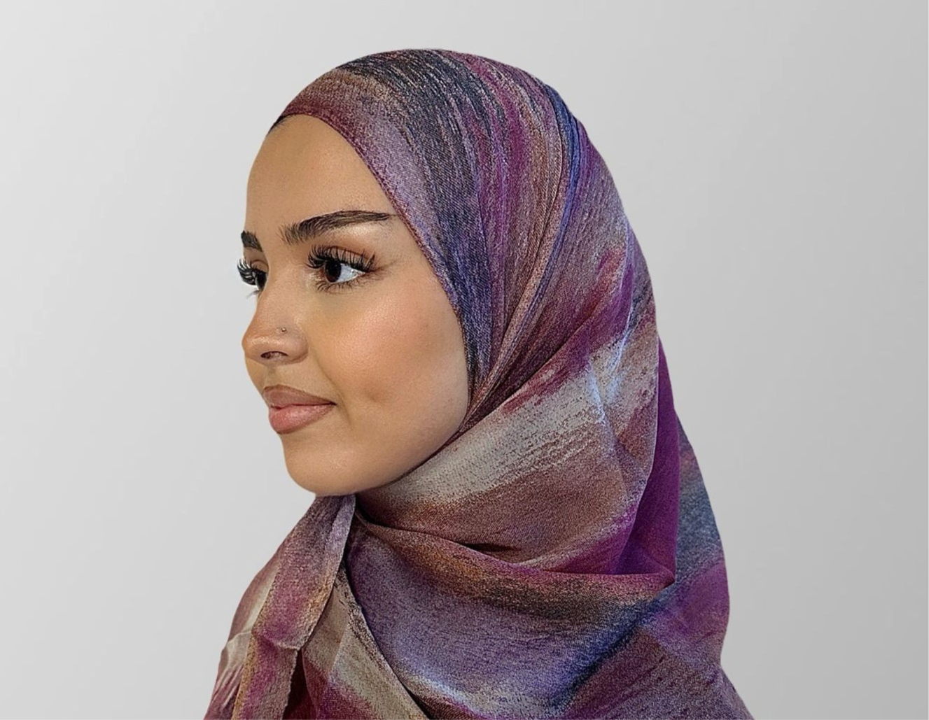 Silk Chiffon Hijab - Ripple Pink