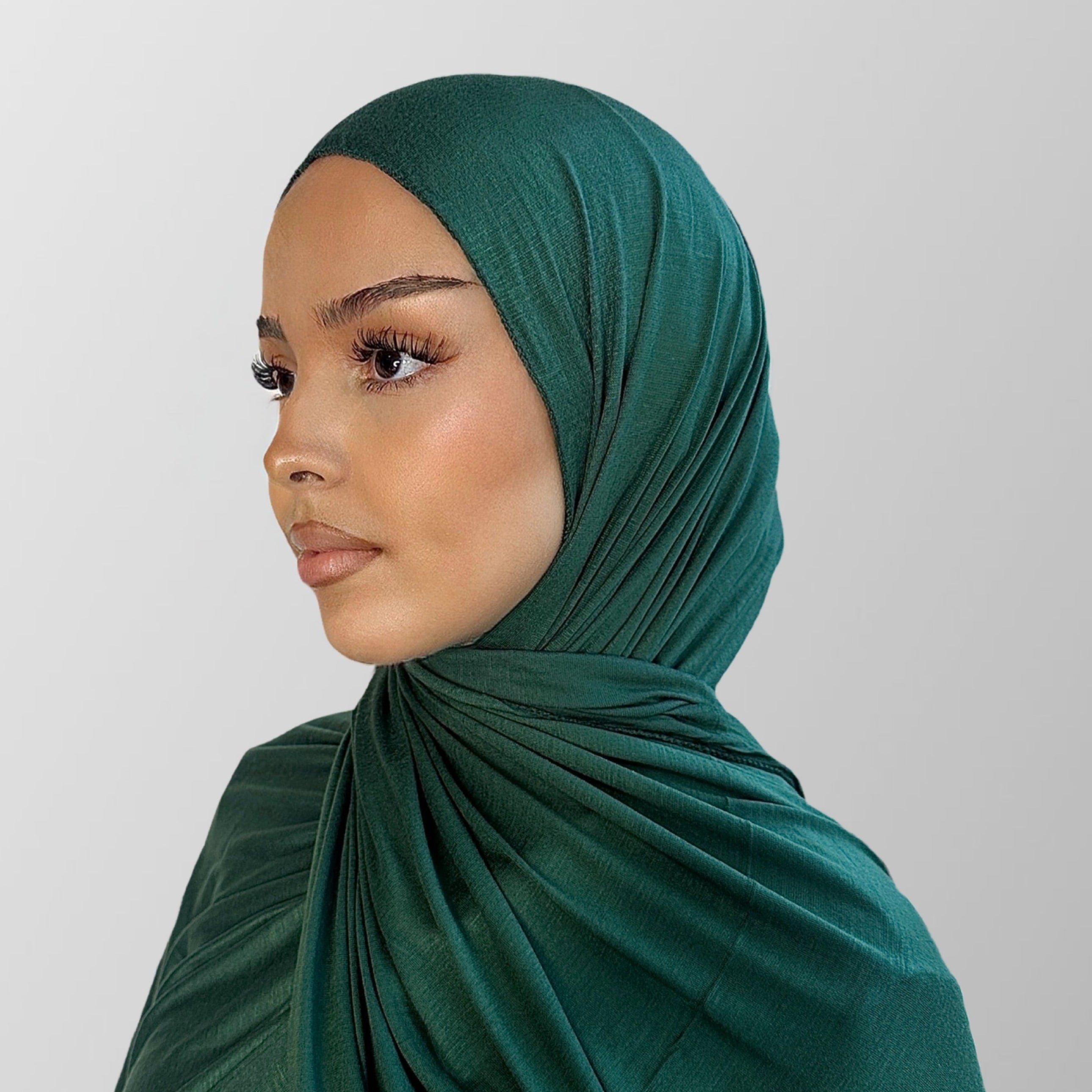 Premium Jersey Hijab Emerald green