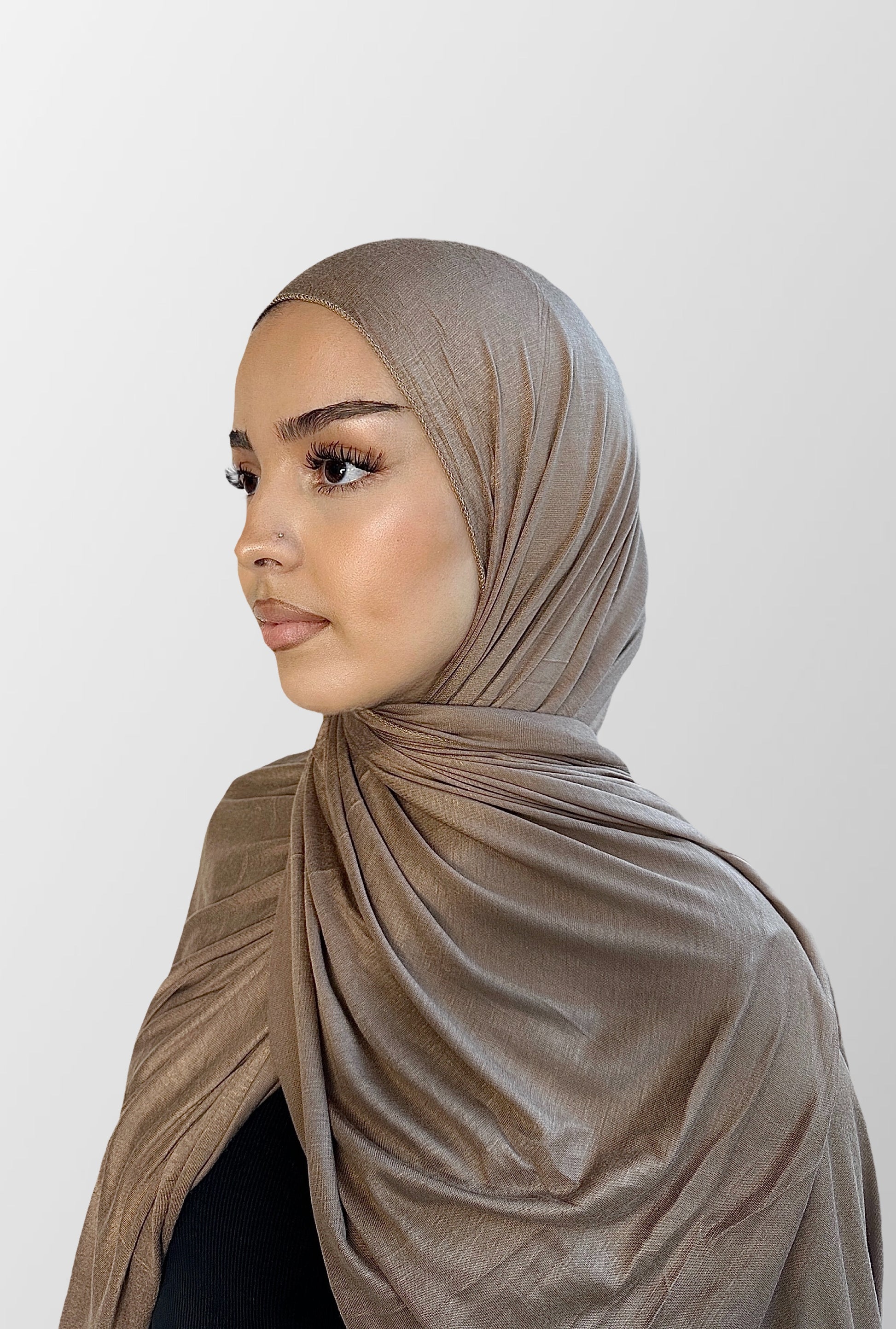 Premium Jersey Hijab Latte