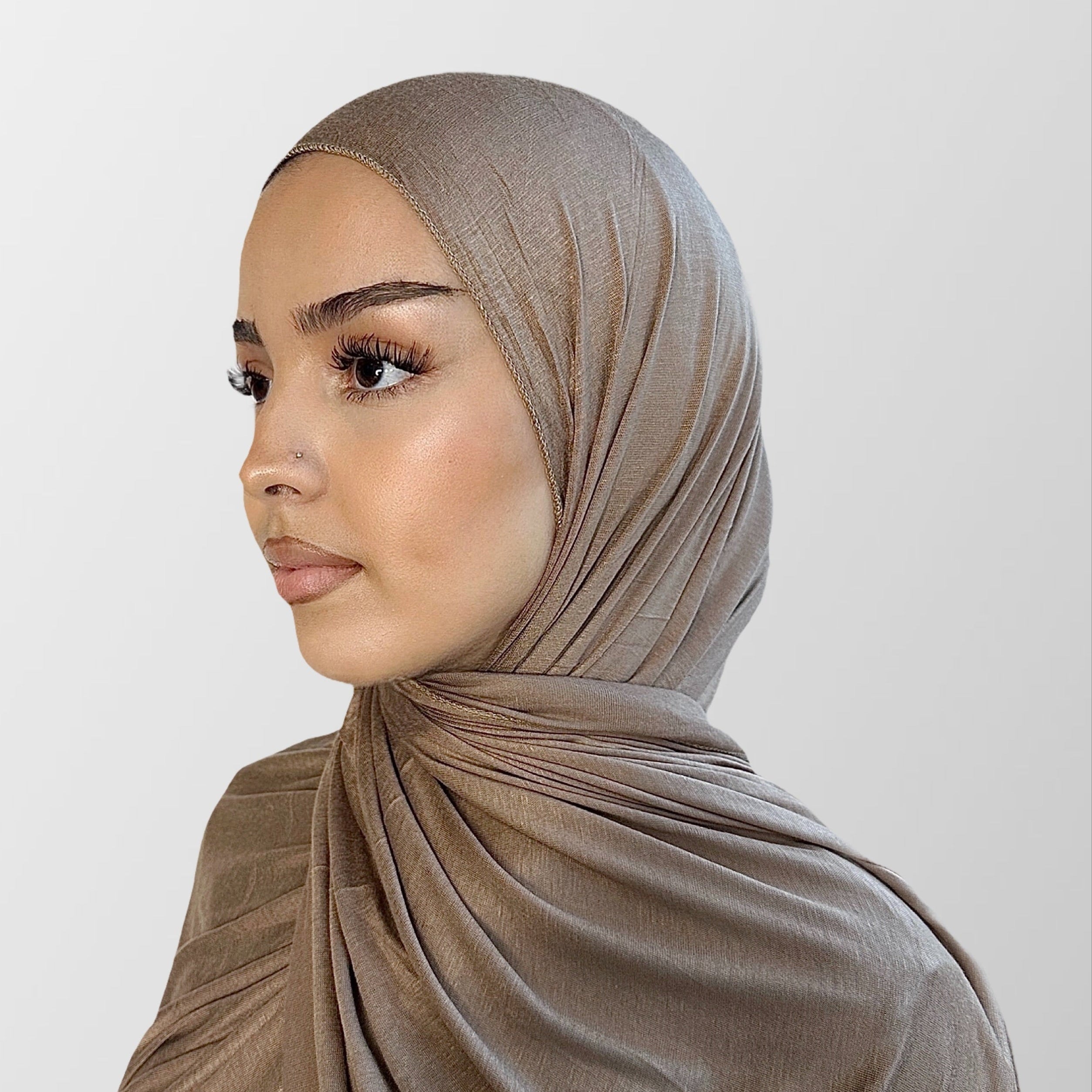 Premium Jersey Hijab Latte
