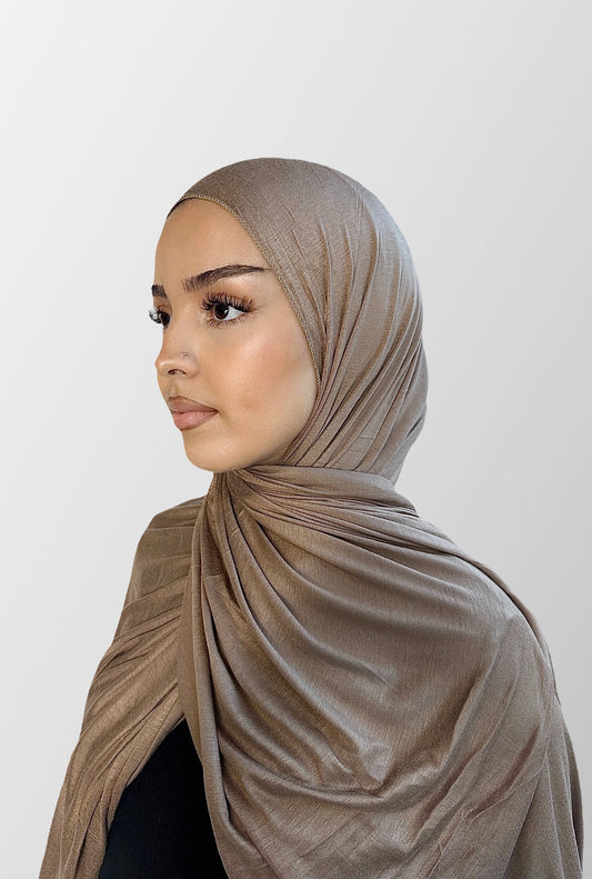 Premium Jersey Hijab - Latte