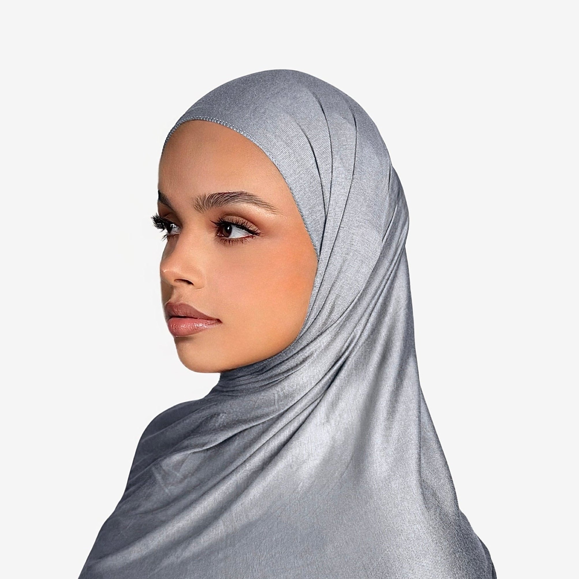 Premium Jersey Hijab Silver