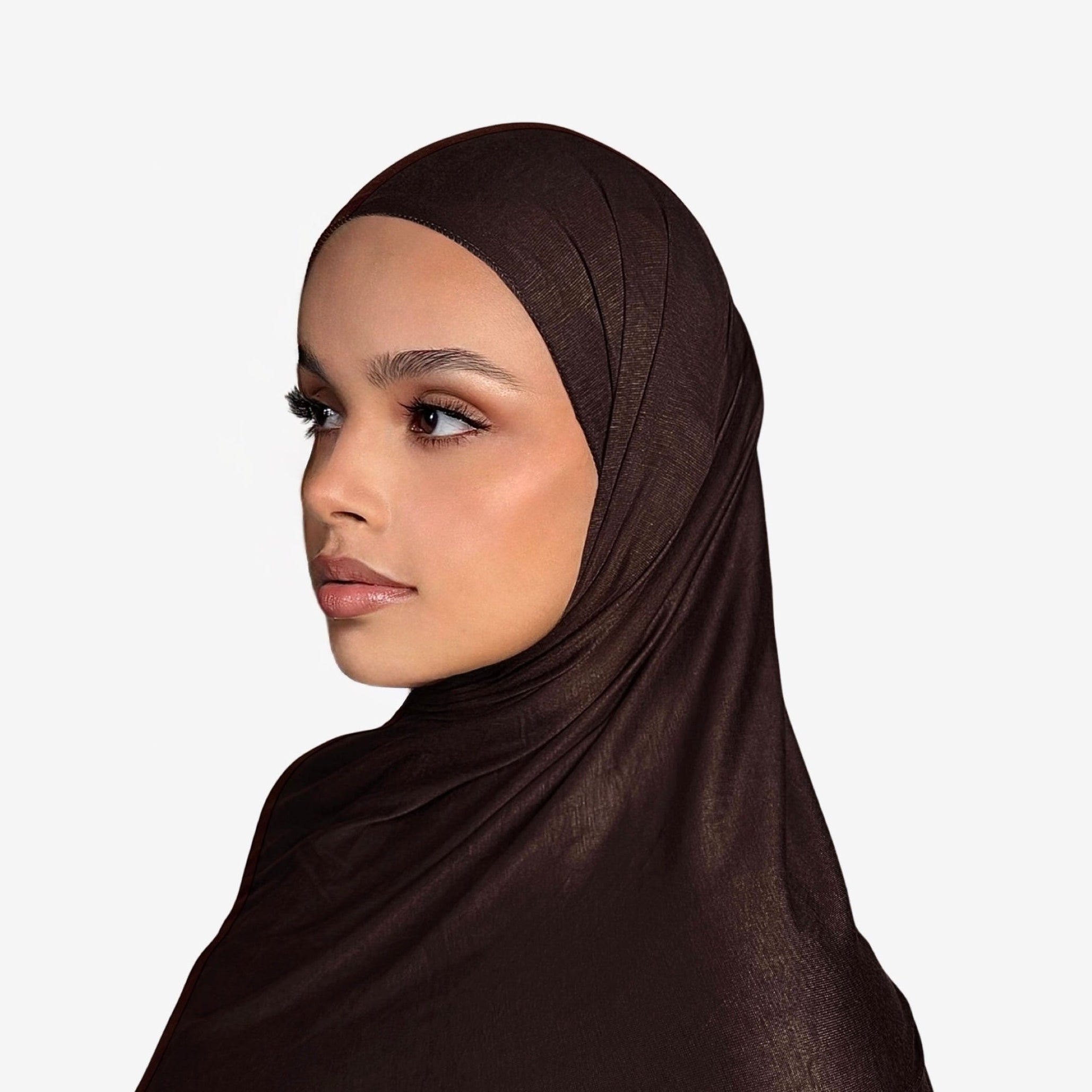 Premium Jersey Hijab Dark Brown