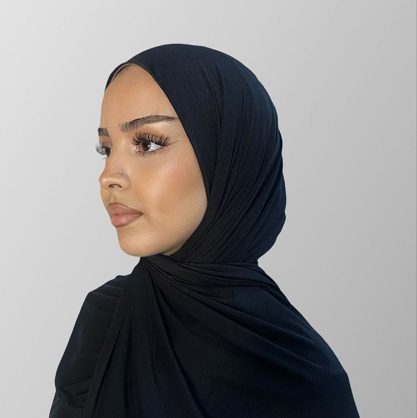 Premium Jersey Hijab Black