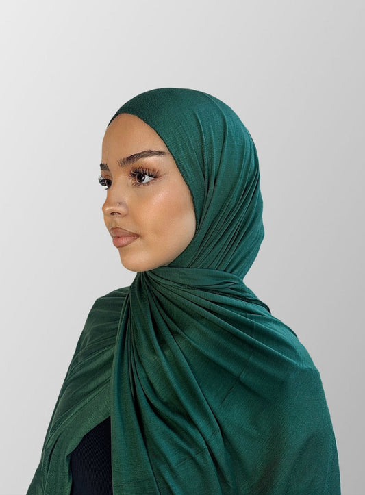 Premium Jersey Hijab - Emerald green