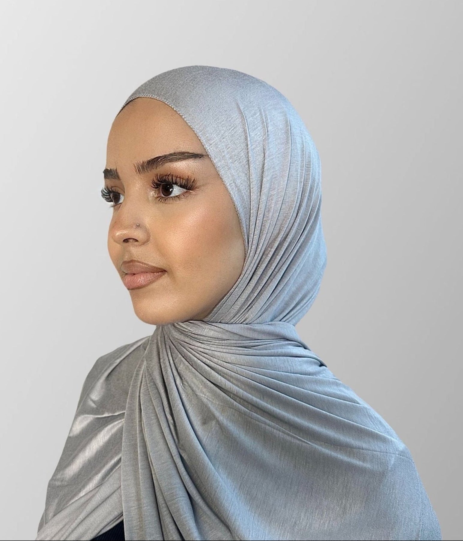 Premium Jersey Hijab Silver